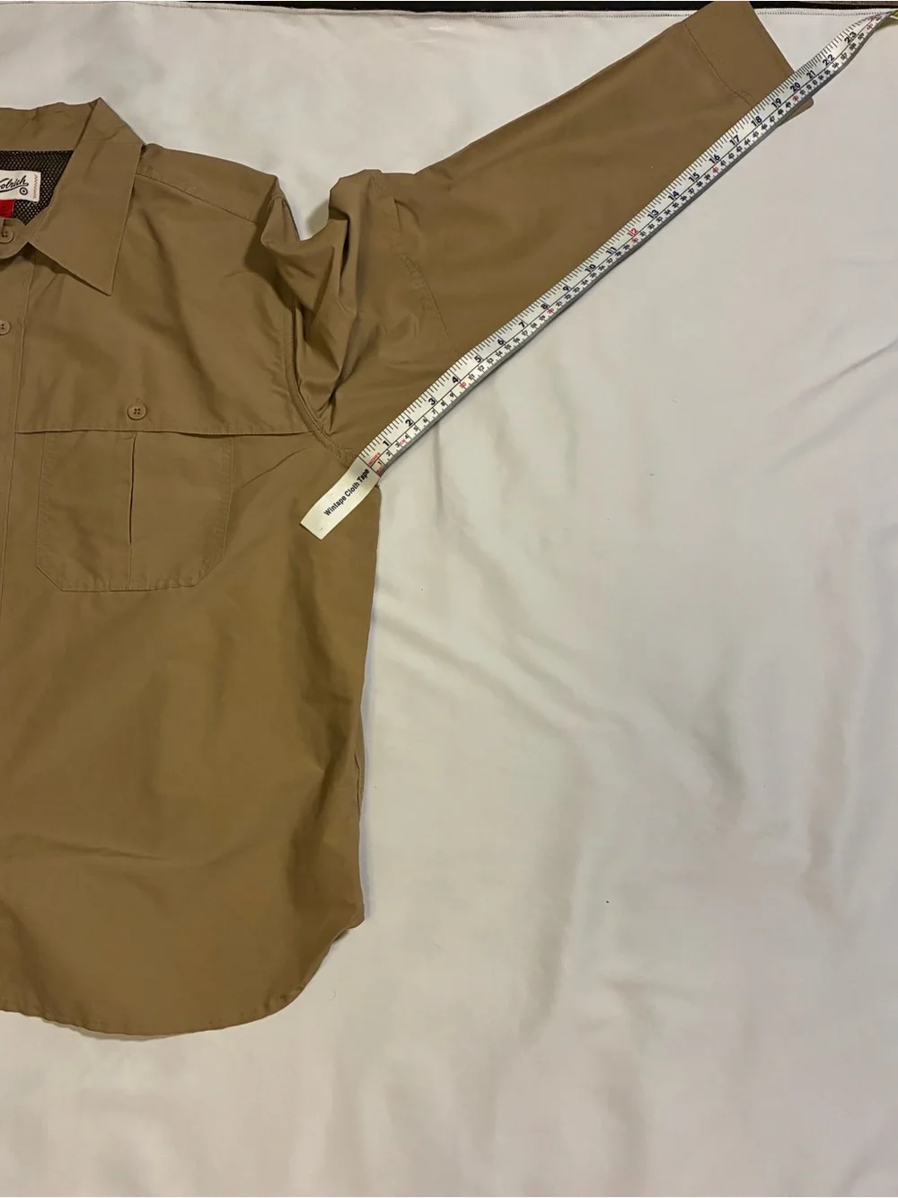 Woolrich Men's Light Khaki Button-Up Shirt Jacket